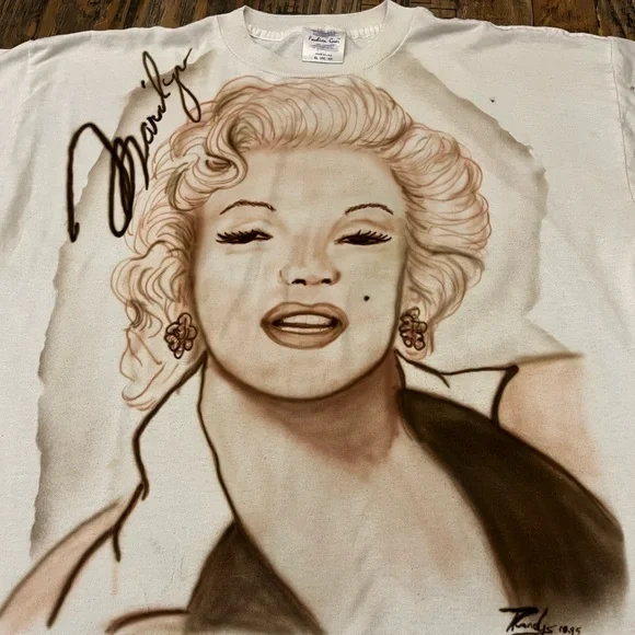 Vintage One of a Kind Airbrush Marilyn Shirt - Picture 7 of 10